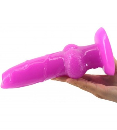 Dildos Realistic Dildo Animal Dog Penis Waterproof Adult Toy Cock for Women(Purple) - C9185K940YT $25.80