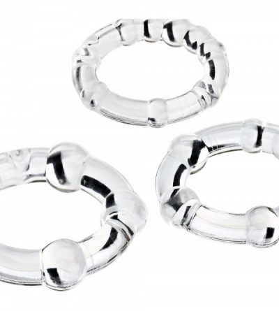 Penis Rings Penis Ring Set- Premium Stretchy Silicone Cock Rings Set for Men Longer Harder Stronger Erection Transparent (3 P...