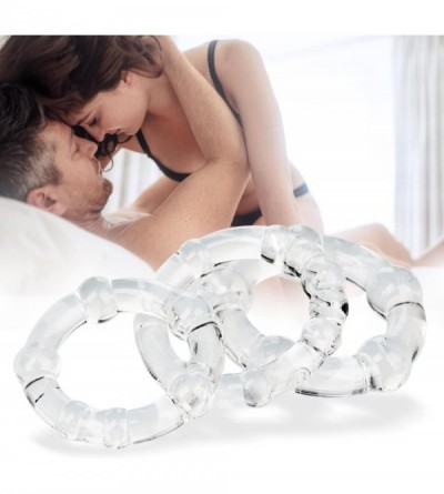 Penis Rings Penis Ring Set- Premium Stretchy Silicone Cock Rings Set for Men Longer Harder Stronger Erection Transparent (3 P...