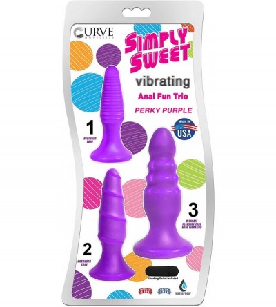 Anal Sex Toys Simply Sweet Plug Trio- Perky Purple - Perky Purple - CI18GK8T0G8 $43.87