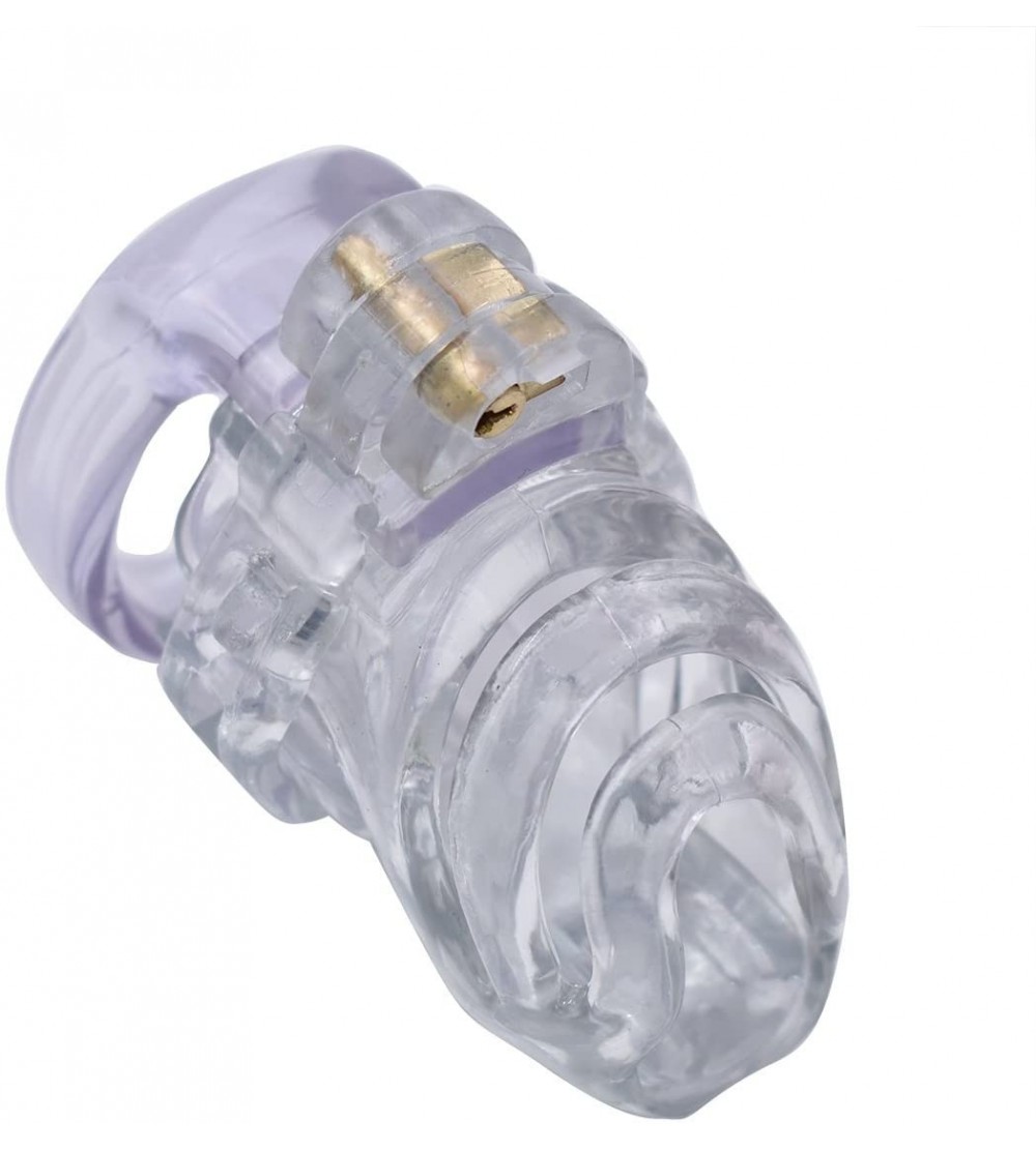 Chastity Devices Biosourced Resin Male Chastity Cage Device Locked Cock Cage Sex Toy for Men 219 - Clear - C81867ZURET $38.43