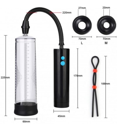 Pumps & Enlargers Automatic Penis Pump with 3 Suction Intensities- USB Rechargeable Electronic Vacuum Pump for Stronger Bigge...