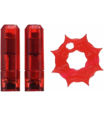Vibrators Cross Bones Pleasure Web Double Ring- Red - Red - CM118B3GVX5 $38.26