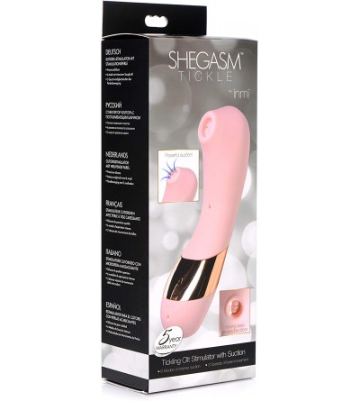 Paddles, Whips & Ticklers Shegasm Tickle Tickling Stimulator with Suction- Pink - C918TAHZTST $38.71
