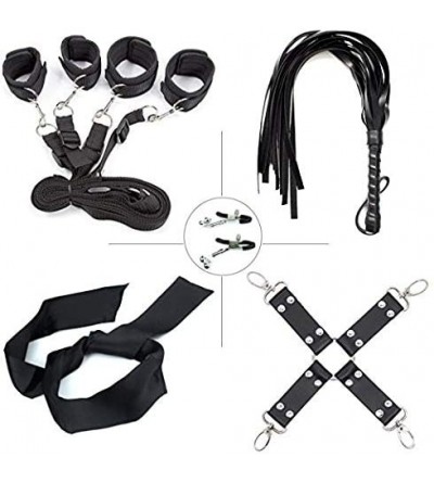 Restraints Under Bed Bondage Restraint Kit System- Black Adjustable Fetish Love Kit for Kinky Couples- Ultimate BDSM Sex Toys...