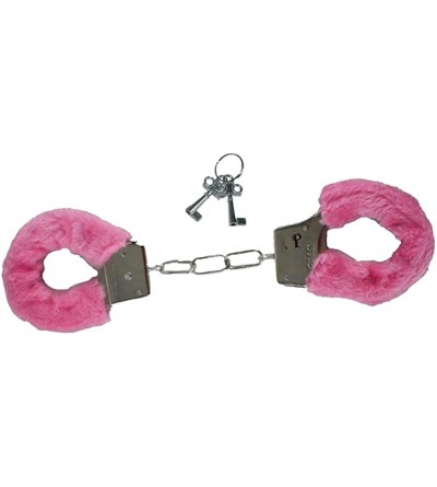 Restraints Girl's Night Out Bachelorette Party Furry Handcuffs - Pink - CY19HRGZO0W $9.63
