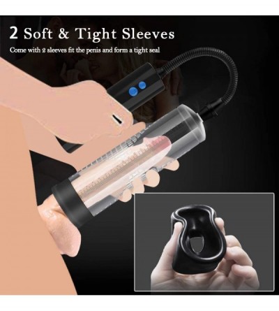 Pumps & Enlargers Electric Penis Pump Enlargement Vacuum Pump with 4 Extra Penis Rings and 2 Sleeves Automatic Rechargeable M...