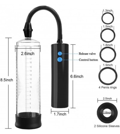Pumps & Enlargers Electric Penis Pump Enlargement Vacuum Pump with 4 Extra Penis Rings and 2 Sleeves Automatic Rechargeable M...