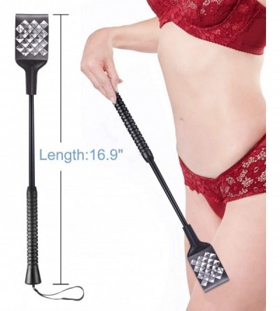 Paddles, Whips & Ticklers Studded Spanking Paddle - Leather Riding Crop for Adults Sex Play- Sexual Abuse Whip Flirting Fanta...