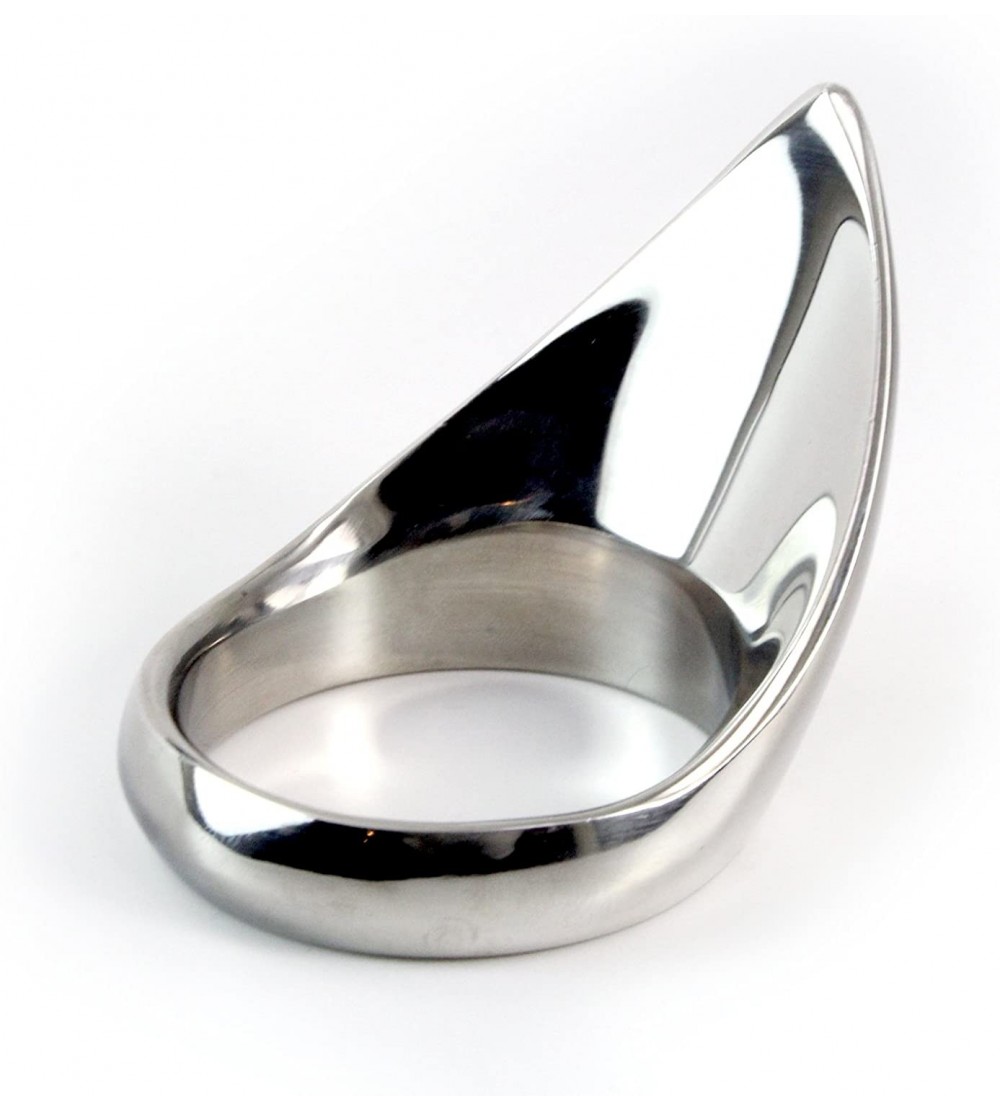 Penis Rings Eyro Cock Ring Stainless Steel Tear Drop Perenium Pressure 1.25 inch 3.2 cm - C111QZLL30V $14.08