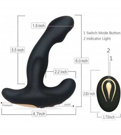 Anal Sex Toys Male Prostate Anal Vibrators Unisex Massager with 12 Stimulation Patterns and 2 Powerful Motors- Wireless Remot...