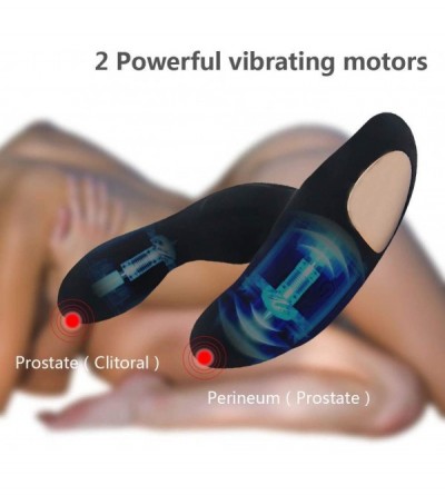 Anal Sex Toys Male Prostate Anal Vibrators Unisex Massager with 12 Stimulation Patterns and 2 Powerful Motors- Wireless Remot...