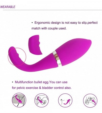 Vibrators Wearable Wireless Remote Control Bullet Egg Vibrator with Heating 10 Powerful Speed Silicone G Spot Stimulator Vibr...