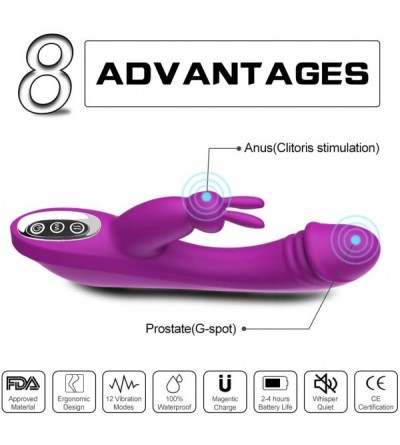 Vibrators [Upgraded] Heated G-spot Vibrator Rabbit Vibrator with Heating Function- Dildo Vibrator for Clitoris Stimulation wi...
