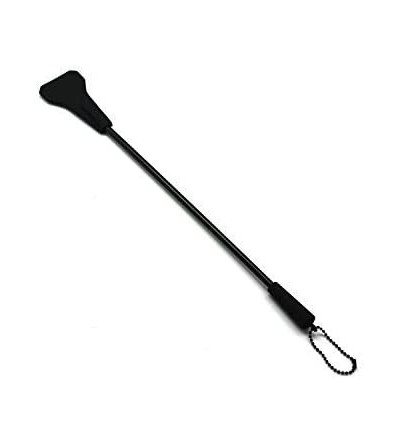 Paddles, Whips & Ticklers Silicone Riding Crop Horse Whip with Slapper Jump Bat - Black - C018GNUYUQC $11.11