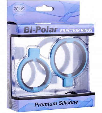 Penis Rings Bi-Polar Silicone Cock Ring Set- Blue (ZE-VF676) - CE118NRFZE5 $31.19