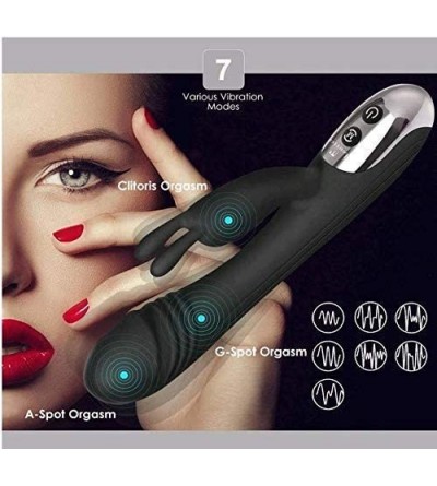 Vibrators Rabbit G Spot Vibrator Clit Stimulator Personal Dildo Adult Toy for Women Couples-7 Modes-USB Rechargeable-Waterpro...
