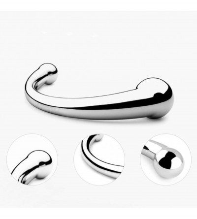 Anal Sex Toys Double Head Anal Plug Stainless Steel Pleasure Wand Butt Plug for Male Female Couple Masturbation Stick Anal Se...