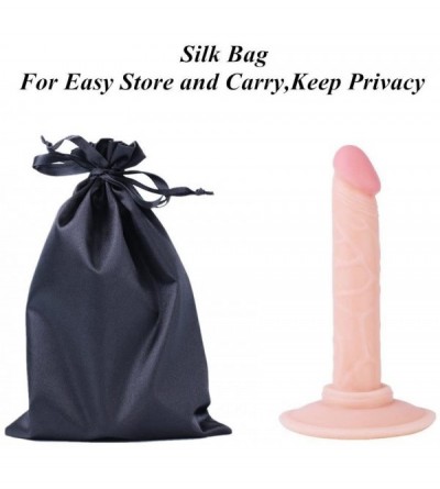 Anal Sex Toys Slim Beginner Dildo with Storage Bag-Small Dildo with Suction Cup is Perfect for First-Time Users-Anal Plug for...