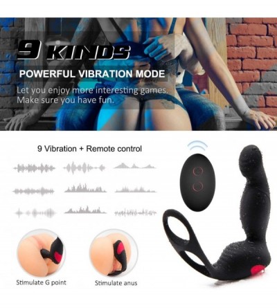 Vibrators 9 Speeds Vibrating Stimulator Plug Multi Stimulation Patterns- Male Postate Massager - C9194N73HKZ $18.50