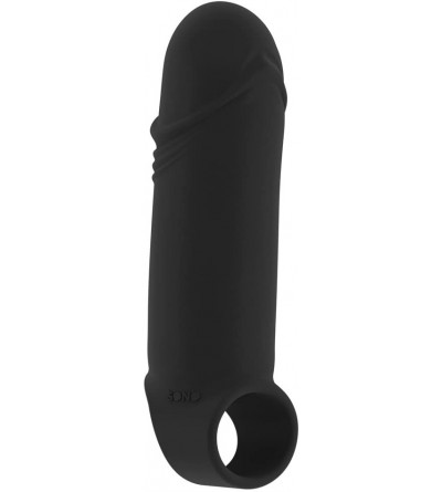 Novelties No.35 Stretchy Thick Penis Extension- Black - Black - C012MATZNHX $36.95