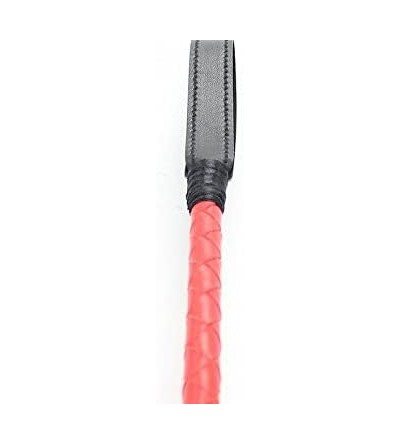 Paddles, Whips & Ticklers Riding Crop Leather Whip Fetish Bondage Slave Sex Toy(Red) - Red - CN12N1RBM78 $7.88