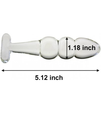 Anal Sex Toys SM Fetish Glass Penis Crystal Ball Anal Plug G-spot Stimulator Butt Pleasure Wand Mushroom Adult Sex Toy for Be...