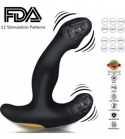 Vibrators Male Prostate Anal Vibrators Unisex Massager with 12 Stimulation Patterns and 2 Powerful Motors- Wireless Remote Vi...