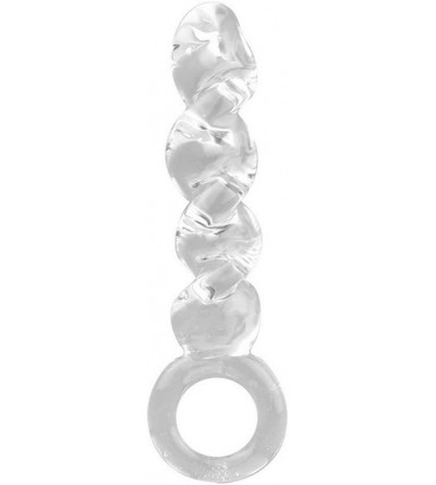 Dildos Swirl Glass Dildo Crystal Penis G-Spot Stimulator Anal Plug Female Masturbation - CL11RS70PGT $10.71