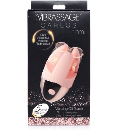 Vibrators Vibra-Massage Caress Dual Vibrating Silicone Clit Teaser - C718WOU36DI $36.82