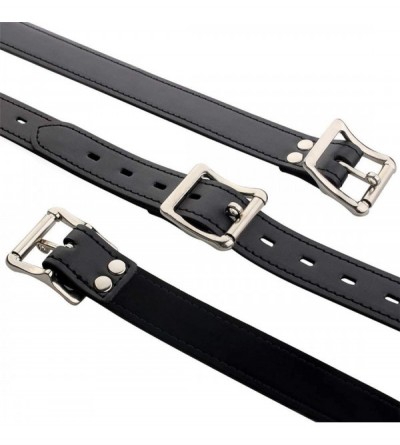 Restraints Adult SM Restraint Set Leather Belts-Sex Bed Bondage System for Couples-Wrist Cuffs-Thigh Cuffs-Ankle Cuffs-Adjust...