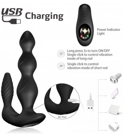 Vibrators Male Vibrating Prostate Massager with 3 Powerful Motors 9 Vibration Modes for Wireless Remote Anal Play- Unisex Wat...