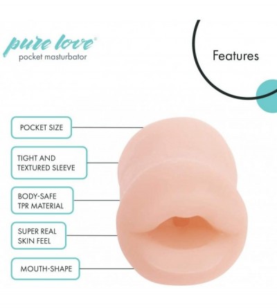 Male Masturbators Flexible Male Masturbator Mouth- Textured Stroker- Artificial Mouth- Beige Color- Adult Sex Toy - CH18H54CQ...