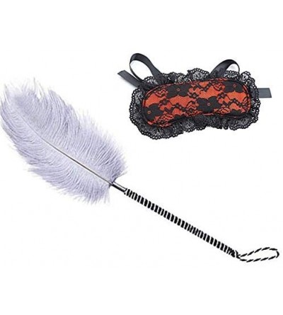 Paddles, Whips & Ticklers Sport Leather Whip-Feather Tickle 2 in 1 Sport Exquisite Ostrich Feather Tickler for Games- Toys Sa...