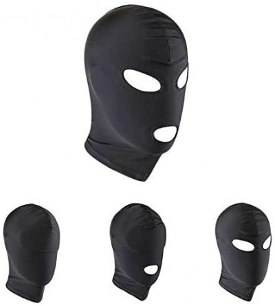 Blindfolds Unisex Blindfold Hood Face Cover Breathable Headgear Spandex Cosplay Masks - Open Mouth Only - CB19024IYK2 $12.91