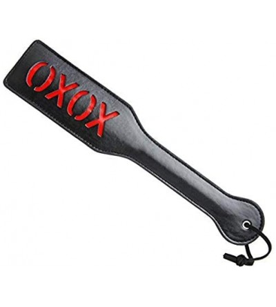 Paddles, Whips & Ticklers Fusture Leather Paddle for Spanking Black - C618E3IOIHY $9.43