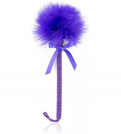Paddles, Whips & Ticklers Fetish Feathers Teasing Toys Ostrich Feather Wrapped Rope Pole Props - Purple - CJ18X06OATE $31.11