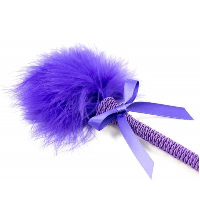 Paddles, Whips & Ticklers Fetish Feathers Teasing Toys Ostrich Feather Wrapped Rope Pole Props - Purple - CJ18X06OATE $14.92