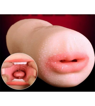 Male Masturbators Male Massage Toy Realistic Mouth Kiss Male Masturbation Toy for Men Stag Night Gift - CS187U97H72 $8.06