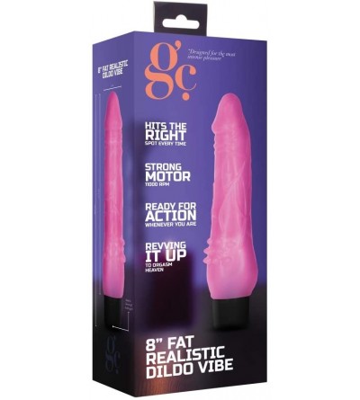 Dildos 8 Inch Fat Realistic Dildo Vibe (Pink) - CE18MES878A $13.86