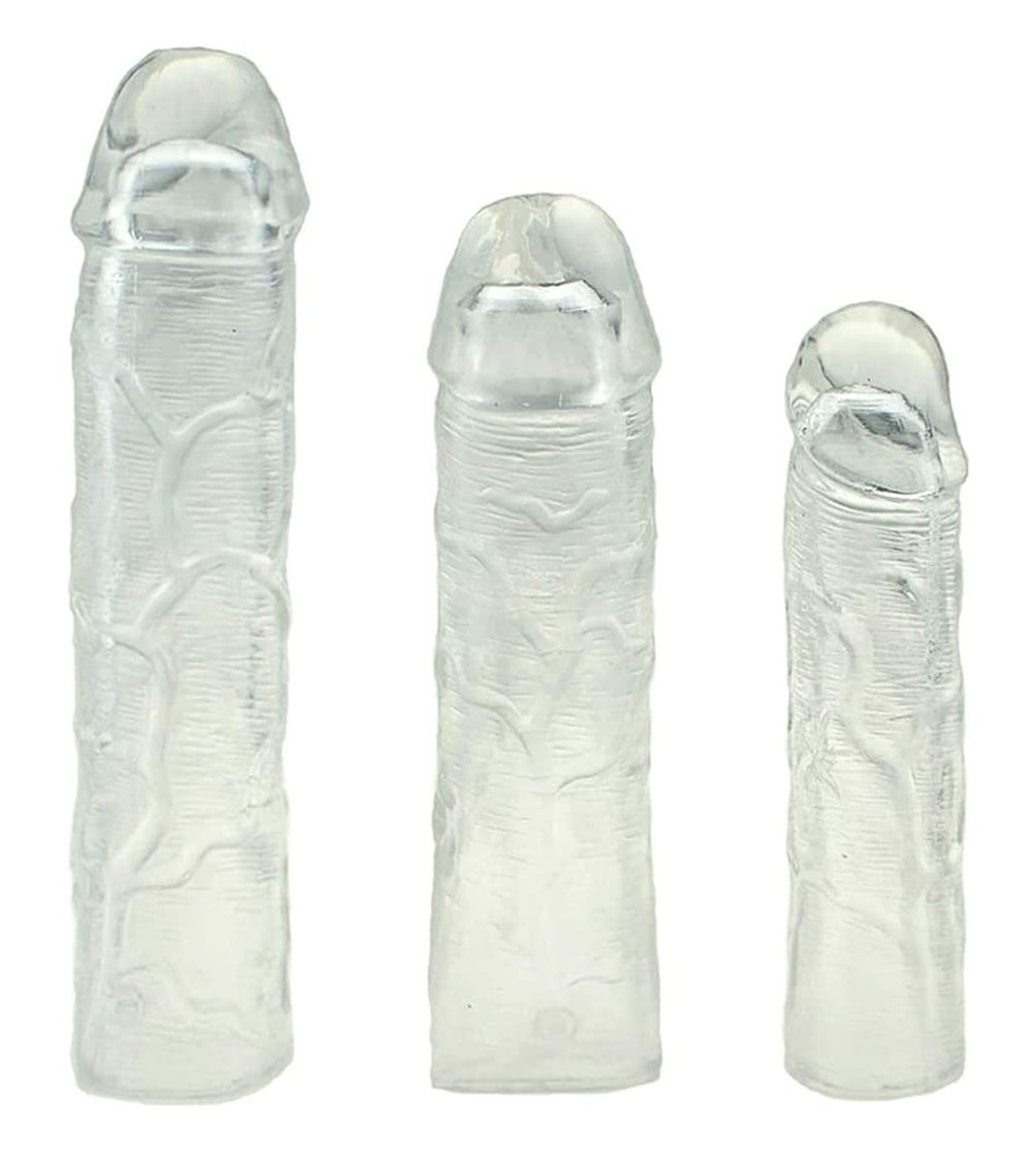Pumps & Enlargers Reusable Penis Sleeve Extender Clear Silicone Extension Sex Toy Cock Enlarger Condom Sheath Delay Ejaculati...