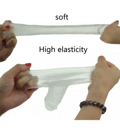 Pumps & Enlargers Reusable Penis Sleeve Extender Clear Silicone Extension Sex Toy Cock Enlarger Condom Sheath Delay Ejaculati...