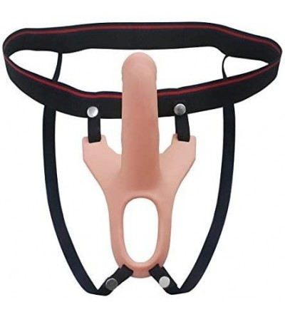 Pumps & Enlargers Silicone Male Strap-on Hollow Penis Extension Extender Cock Sheath Sleeve - CU18EKDU0L7 $38.39