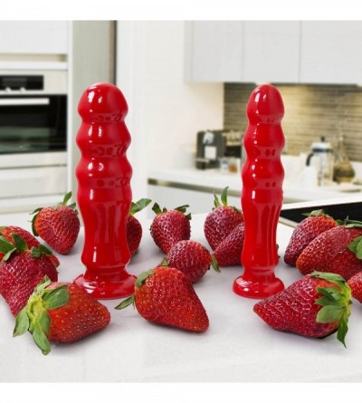 Dildos Dildo 3D Printed Smoothie 6 inch Length Slim Width Strawberry - Strawberry - CI11J6W9TGB $9.50