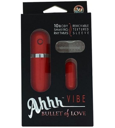 Vibrators Ahhh 10 Function Bullet Vibe - Red - CT11Y5JLBYX $13.81