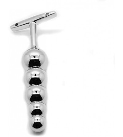 Anal Sex Toys NewMaxer Metal 5 Beads Metal Anal Bead Butt Plug Anal Thruster Plug - CW11BCWFMPZ $8.61