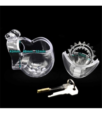Chastity Devices Male Chastity Devices with Thorn Ring- Egg Shape Fully Restraint Scrotum Ball Stretcher- Cock Cage- BDSM Sex...