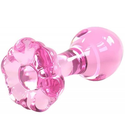 Anal Sex Toys 4'' SM Fetish Pink Glass Anal Plug Crystal Ball G-spot Stimulator Butt Pleasure Wand Adult Sex Toy - CY18ELCE85...