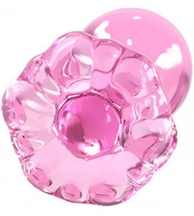 Anal Sex Toys 4'' SM Fetish Pink Glass Anal Plug Crystal Ball G-spot Stimulator Butt Pleasure Wand Adult Sex Toy - CY18ELCE85...