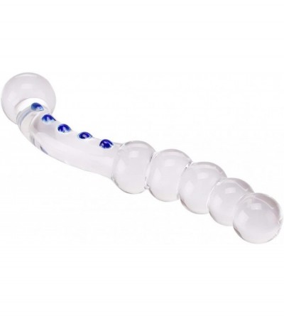 Anal Sex Toys Crystal Glass Plump Beads Style Sex Tease Insert Pleasure Wand Dildo Penis - CL128Q3DZ1Z $10.84